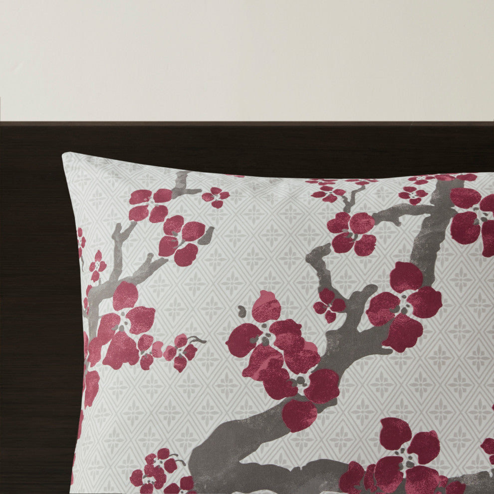 N Natori Cherry Blossom Duvet Cover Mini Set, Queen