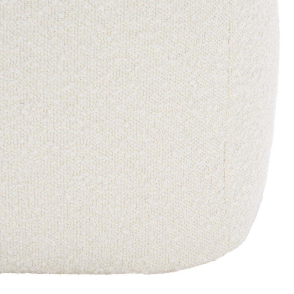 Safavieh Couture Samuels Boucle Pouf, Ivory