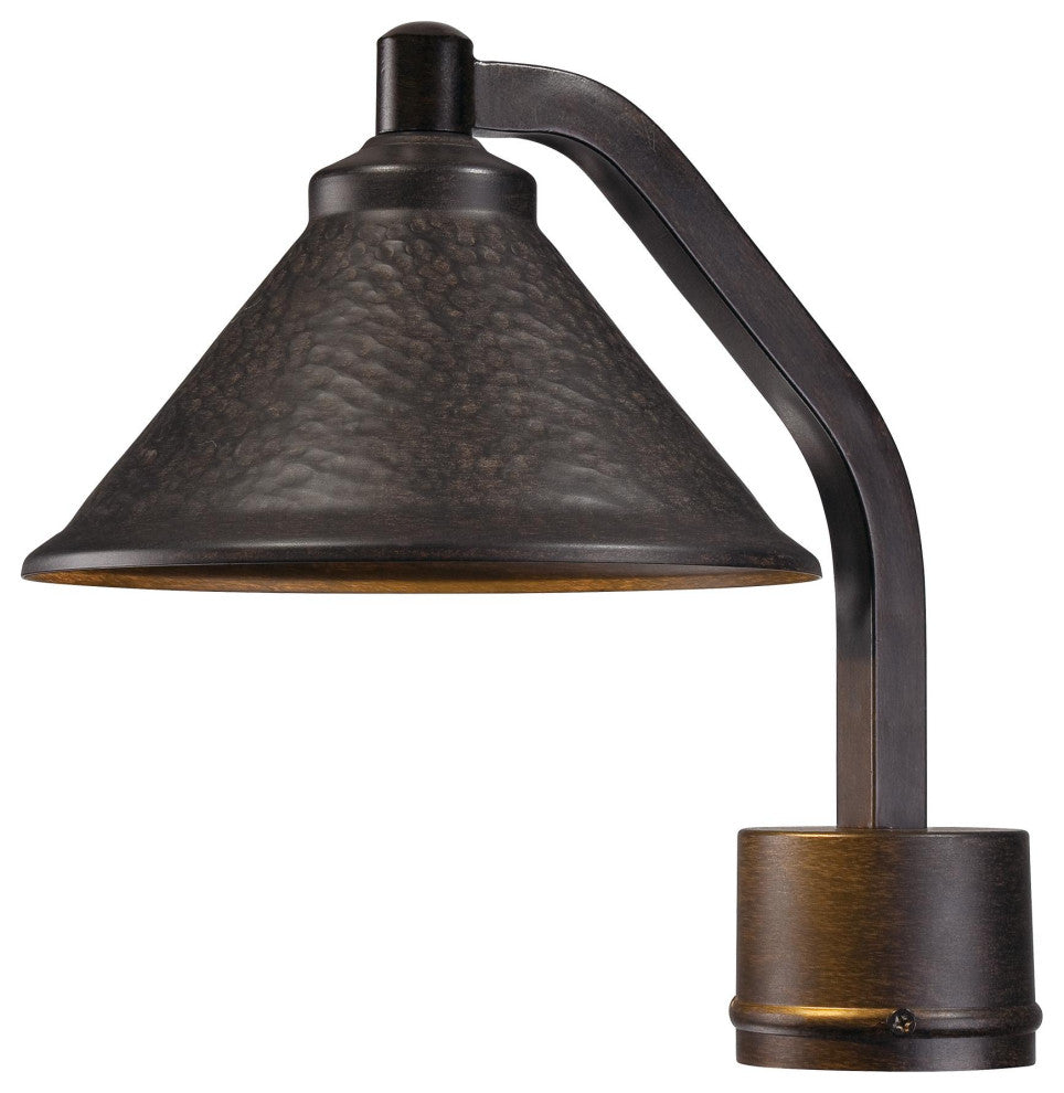 1-Light LED Post Mount, Aspen Bronze With Frost Glass