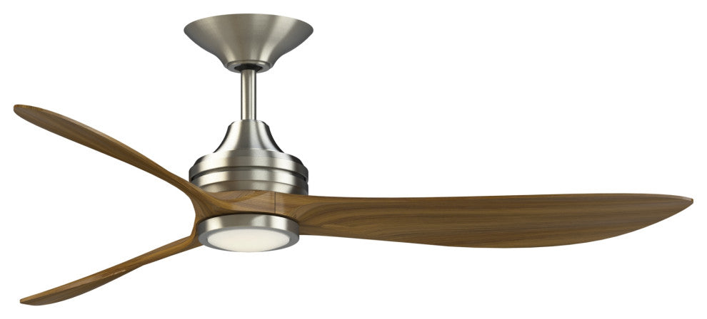 Aviara 60" Indoor/Outdoor Fan With LED Light Kit Nickel/Koa Blades