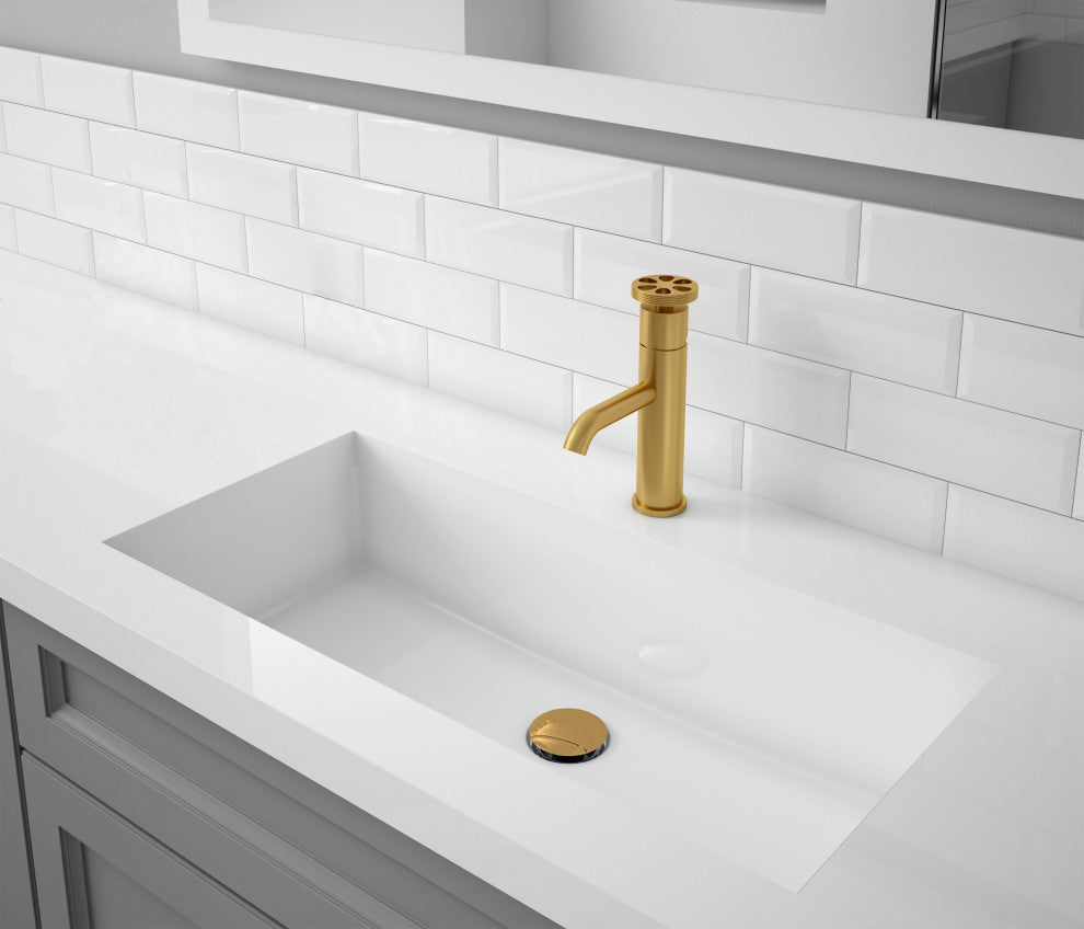 Nova Series Single Lever Bathroom Faucet, Titanium Gold