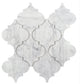 Arabescato Carrara Arabesque Interlocking Polished Mosaic, 12"x12", Set of 30