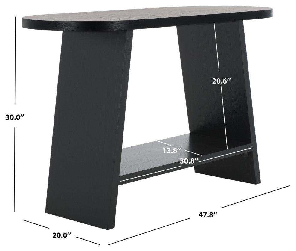 Safavieh Couture Julianna Wood Console Table, Black