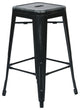Bristow 26 H" Metal Barstool, Set of 4, Antique Black, 26"