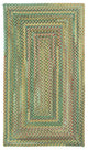 Sherwood Forest Concentric Braided Rectangle Rug, Pine Wood, 8'6"x8'6"