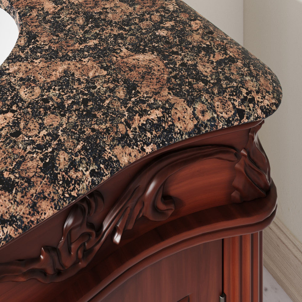 The Adelaide Bathroom Vanity, Brown, 32", Single Sink, Freestanding