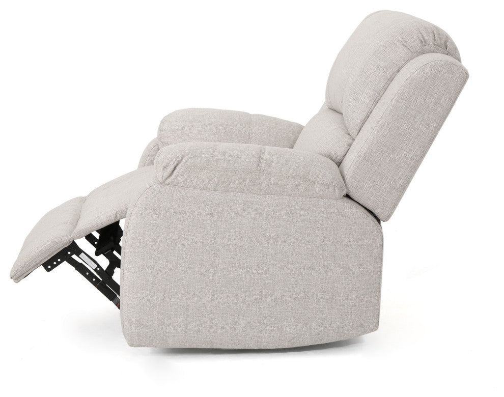 GDF Studio Scarlett Classic Fabric Gliding Recliner Chair, Beige