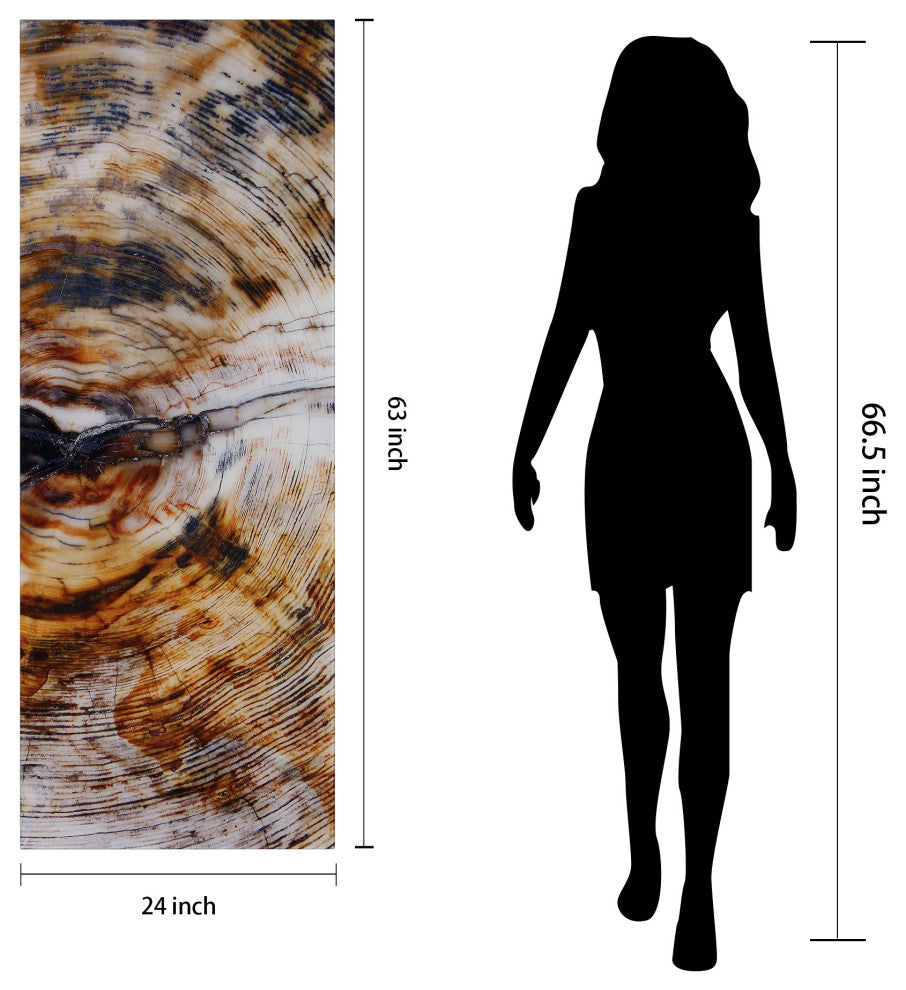 "Impact B" Abstract Wall Art Frameless Free Floating Tempered Glass