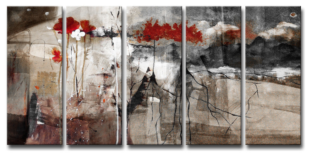 Ready2Hangart 'Abstract' Canvas Wall Art, 5 Panels