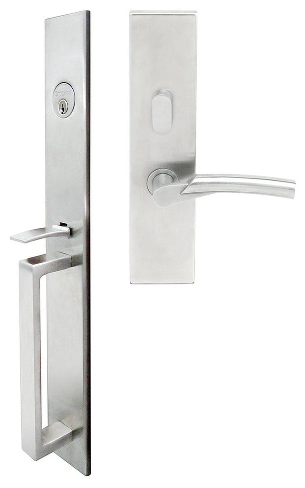 Phoenix Lever, Mortise Entry Handleset, Left Hand, Satin Stainless Steel