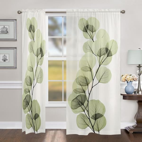 Laural Home Eucalyptus Sheer Window Curtain