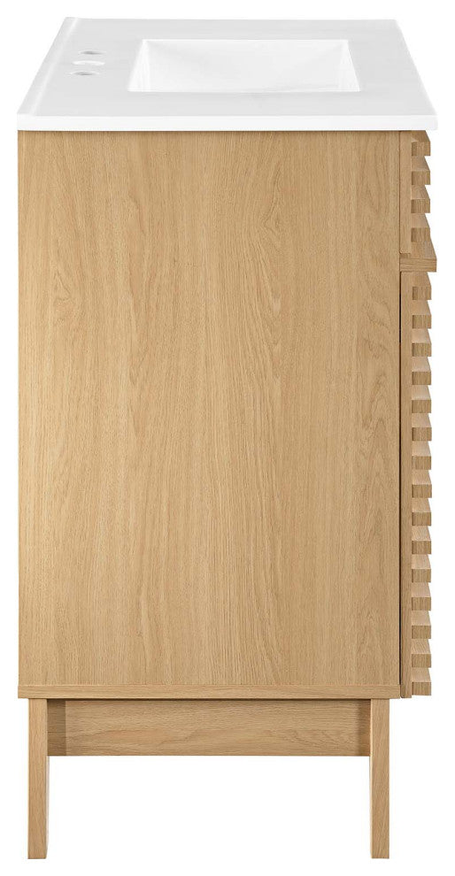 Render 36" Bathroom Vanity, Oak White