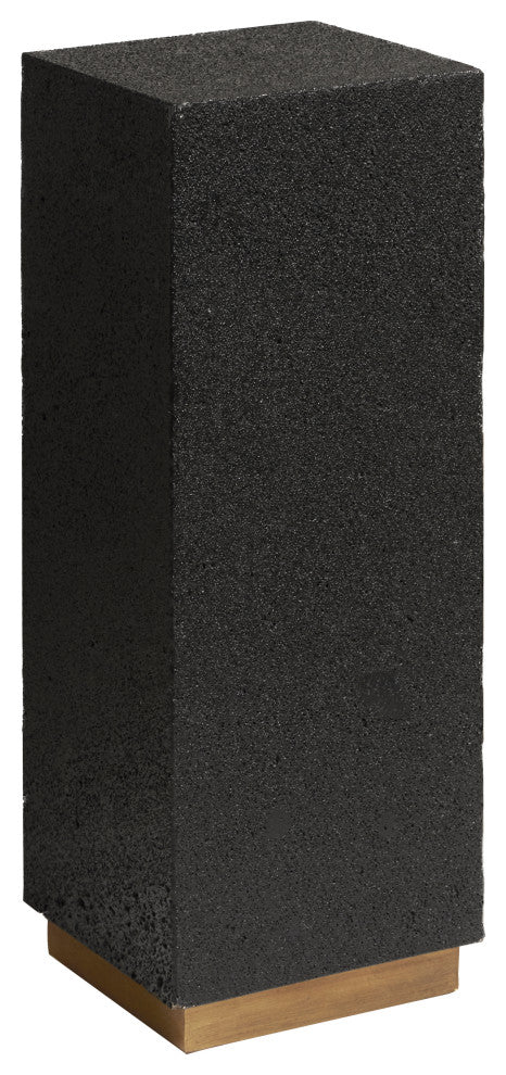 Small Lava Stone Metal Base Pedestal by Pulaski Furniture