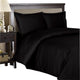 100% Cotton 300TC Striped Duvet Cover Set, Black, Twin/Twin Xl