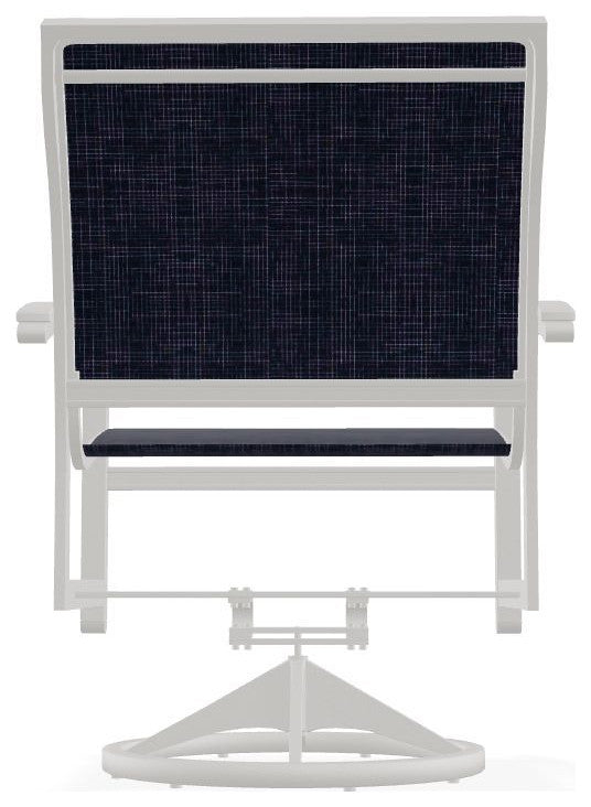 Bazza Sling Outdoor Swivel Rocker, Moments Navy/Snow