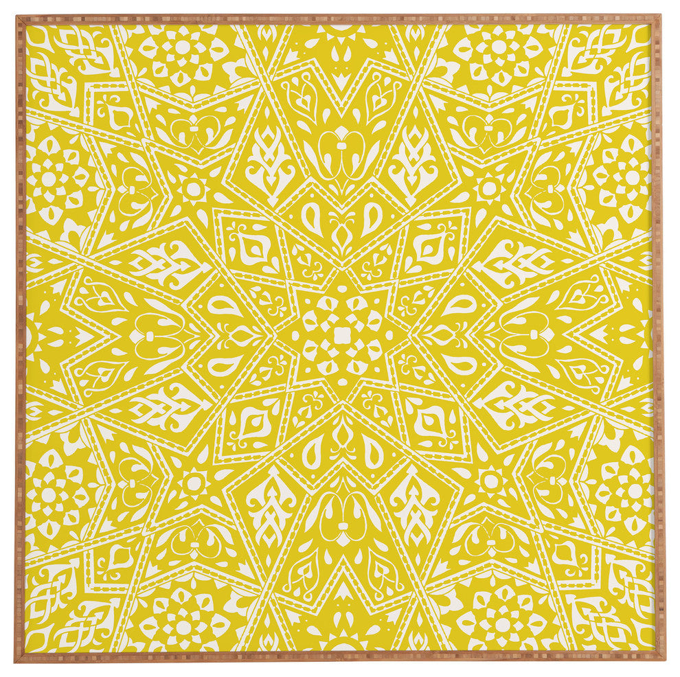 Deny Designs Aimee St Hill Amirah Yellow Framed Wall Art