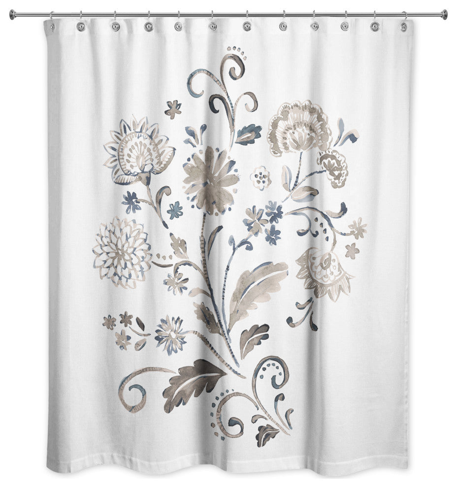 Paisley Floral 2 71x74 Shower Curtain