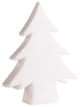 4.5" Tall "Teton" Ceramic Christmas Tree Tabletop Decoration, White, Set of 6