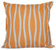 Wavy Stripe Decorative Pillow, Celosia Orange, 16"x16"