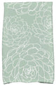 18x30", Olena Floral Print Hand Towels, Green