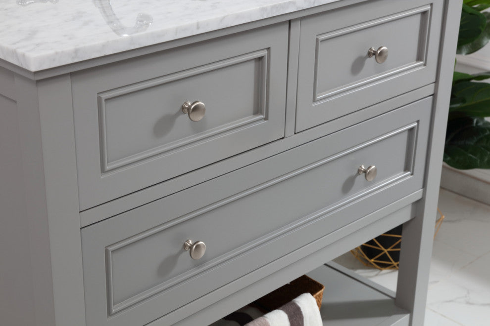 Matilda 36" Single Bathroom Vanity Set, Gray