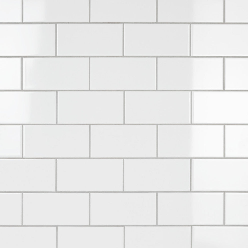 Projectos Urban Glossy White Ceramic Wall Tile