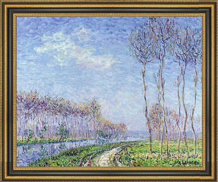 Gustave Loiseau Trees by the River Framed Premium Canvas Print, 20"x25"