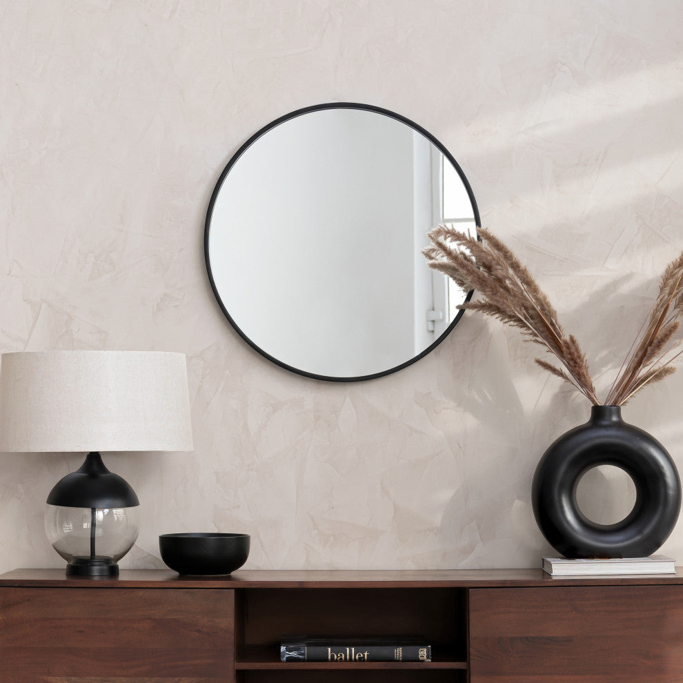 Grendon Accent Mirror, Black, 24"