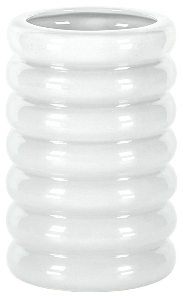 Modern Porcelain Bathroom Accessories, Lipsy, White, Tumbler