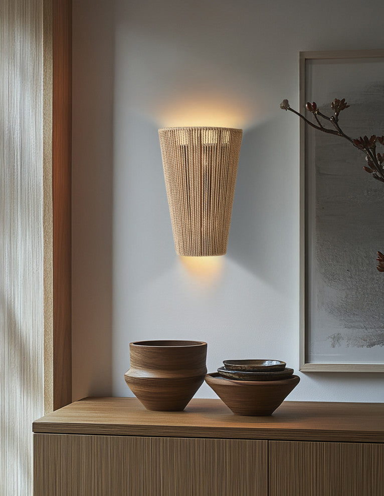 Eco Nido ADA 2-Light Natural Rope Wall Sconce