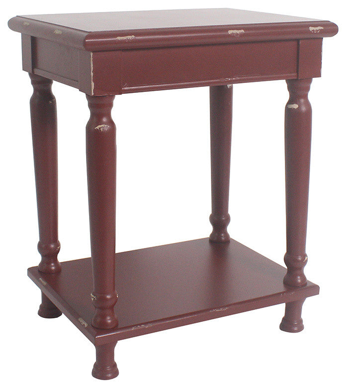Reynolds Accent End Table, 22" Tall, Red