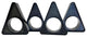 Neon Triangle Napkin Ring, Smoke Grey