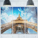 "view of Paris Eiffel Tower in Paris" Metal Wall Art, 3 Panels, 36"x28"