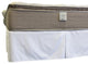Wrinkle-Free Cotton Blend Split Corner 15" Drop Bed Skirt, White, Queen