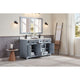 Vanity With Mirror, Sconce and Faucet Included, Cadet, 60"