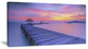 "Long Wooden Bridge Into The Sunset" Sea Pier Wall Art Canvas Print, 32"x16"