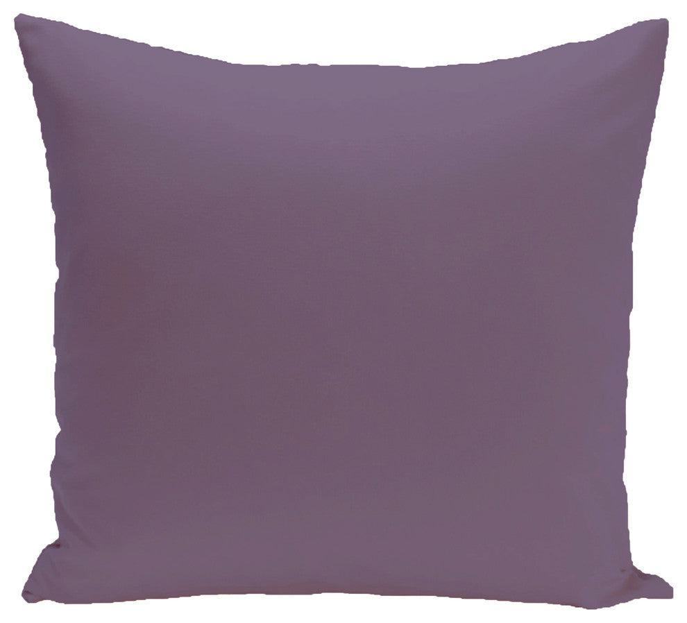 Solid Outdoor Pillow, Purple Rain, 20"x20"