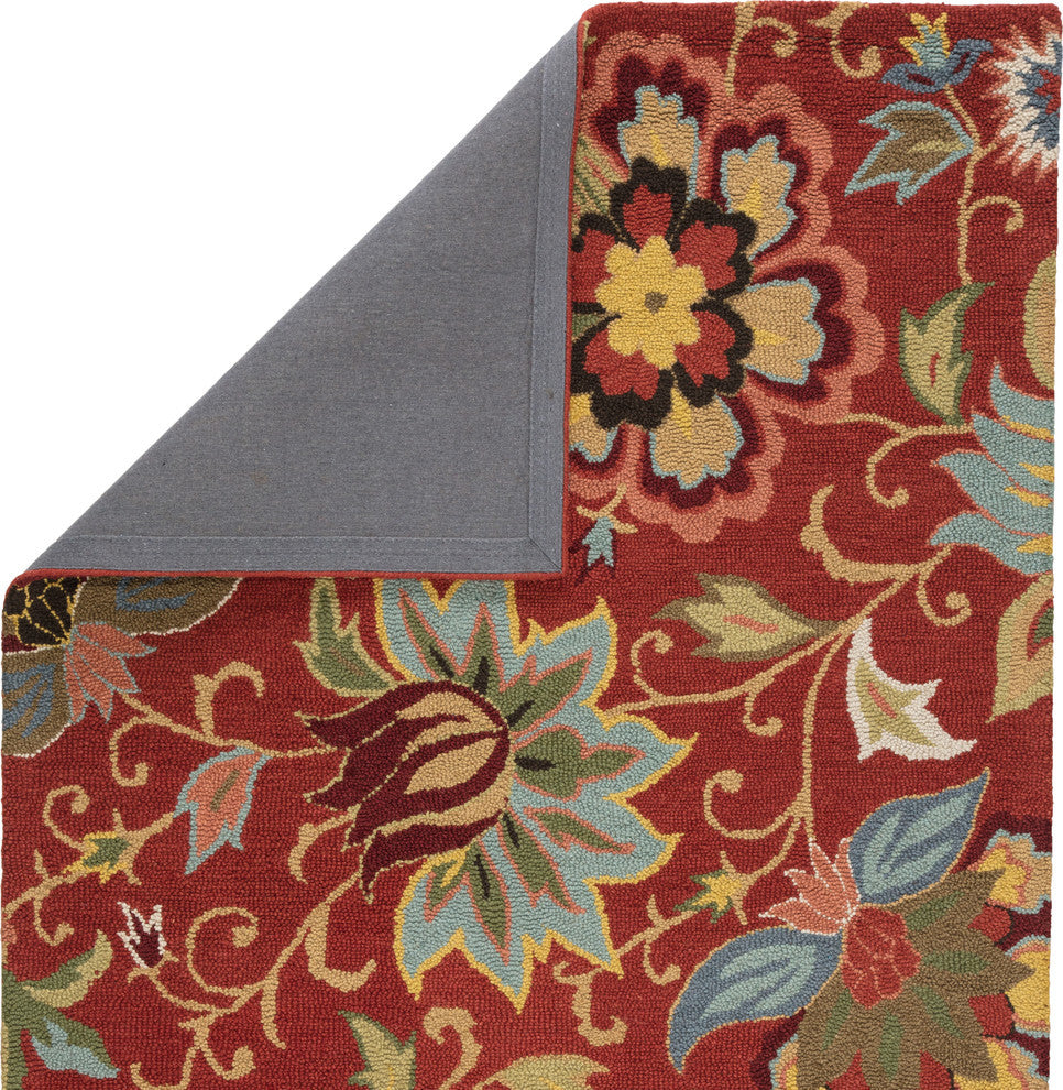 Jaipur Living Zamora Handmade Floral Red/Multicolor Area Rug, 8'x10'