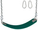 Polymer Belt Swing Seat With Chains and Hooks, Green