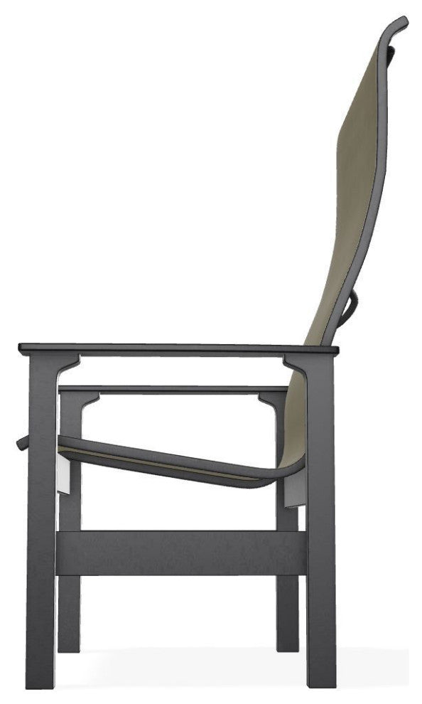 Leeward Sling Outdoor Supreme Armchair, Elevation Stone/Black