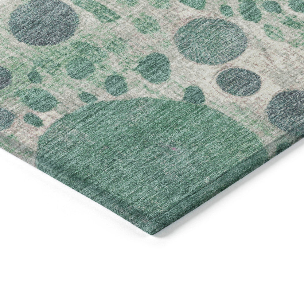 Machine Washable Indoor/Outdoor Chantille ACN1895 Green 10' x 14' Rug