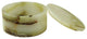 Eirenne Collection Black Zebra Marble 4" Circular Keepsake Box, Pale Green and C