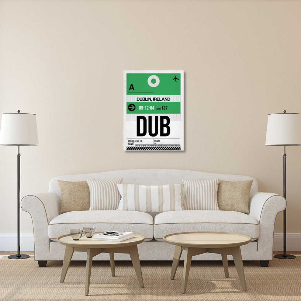 "DUB Dublin Luggage Tag 1" Fine Art Print