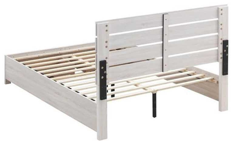 Coaster Brantford Farmhouse Wood Queen Storage Bed Coastal White