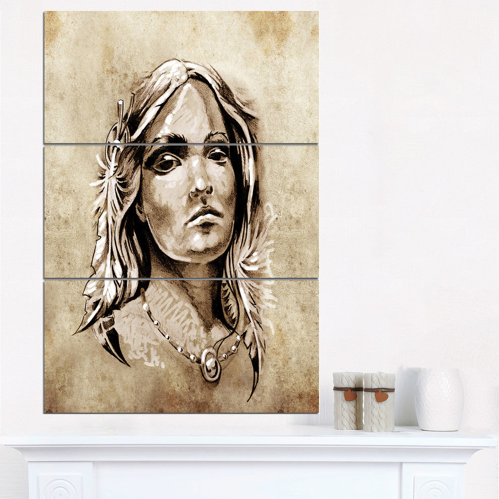 "Lovely and Passionate Look" Digital Metal Wall Art, 3 Panels, 28"x36"