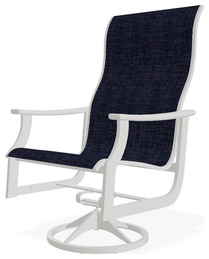 St. Catherine Sling Outdoor Supreme Swivel Rocker, Moments Navy/Snow