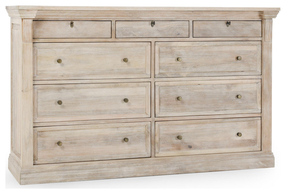 Adelaide Nine-Drawer Mango Wood Dresser