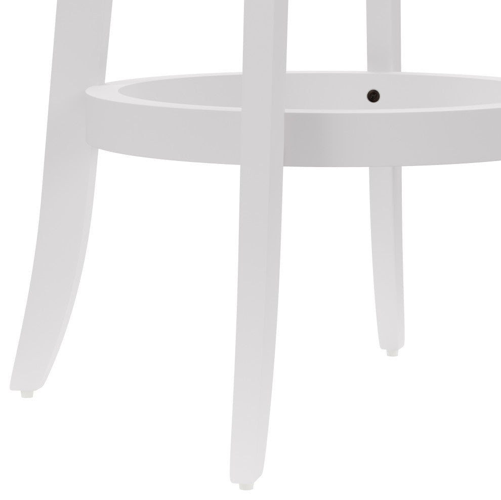 Hillsdale Savana Flared Slat Back Wood Bar Height Swivel Stool