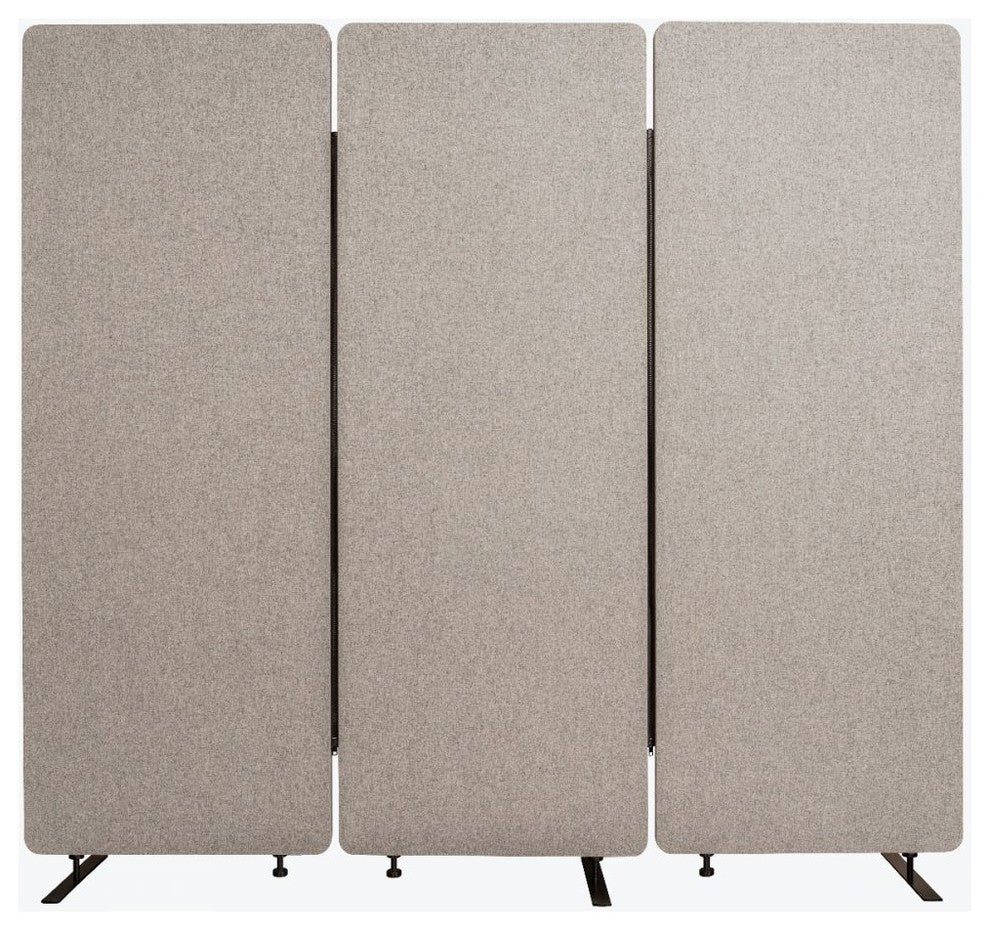Reclaim Acoustic Room Dividers, 3-Pack, Misty Gray