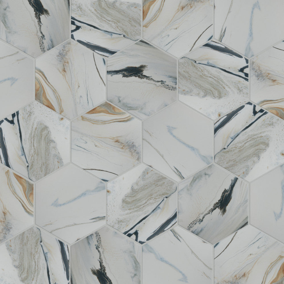 Marmaris Hex Porcelain Floor and Wall Tile